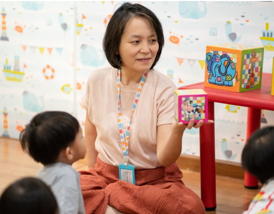 Children and caregivers in a community setting