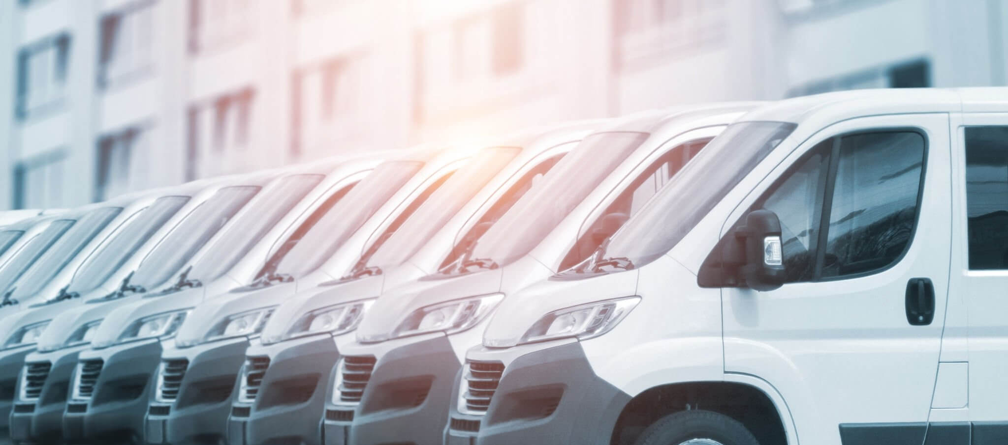 Field operations vehicles staged for inspection work